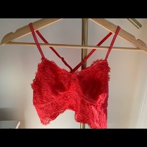 Aerie | Bright Red Lace Bralette